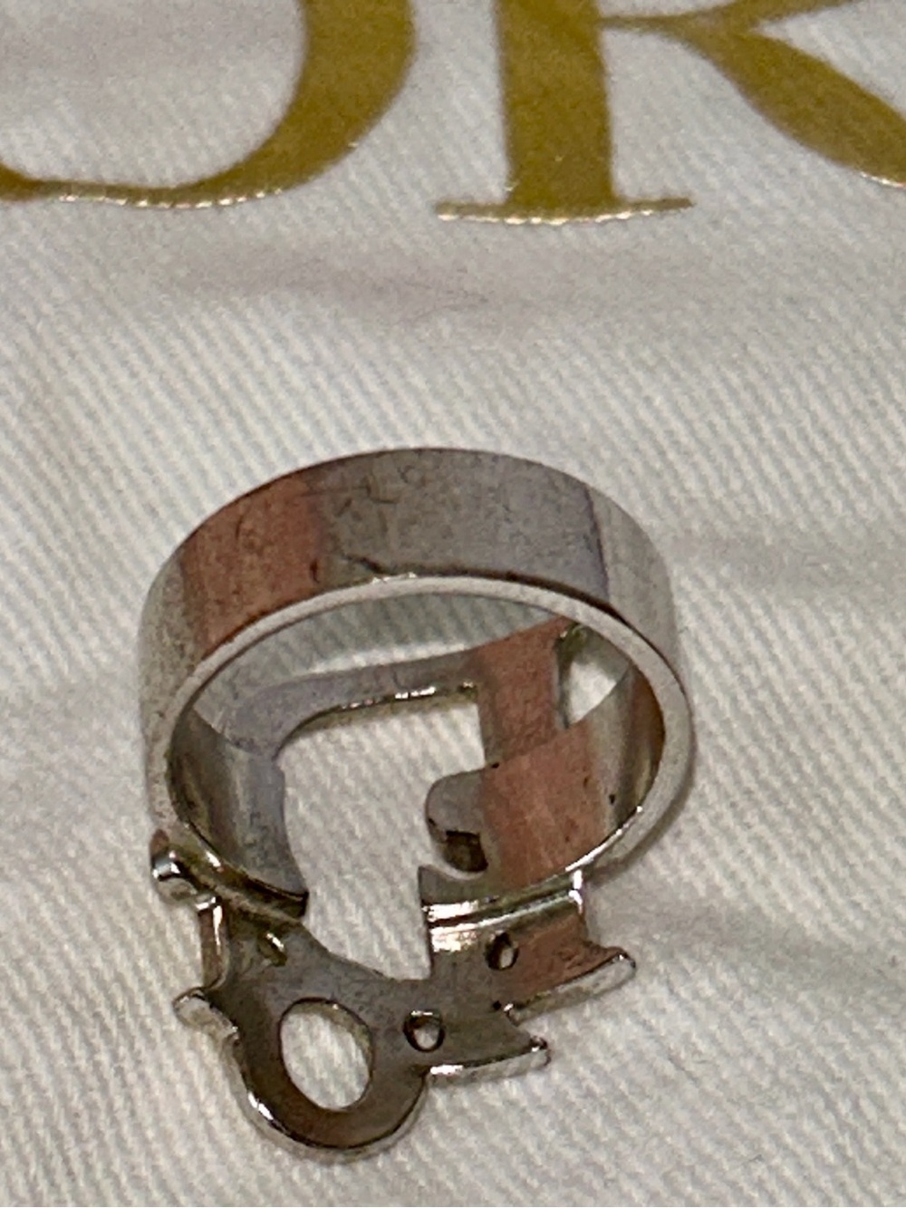 Christian Dior Authentic  Oblique Monogram Logo Ring.  Size 6. Vintage - Picture 3 of 9